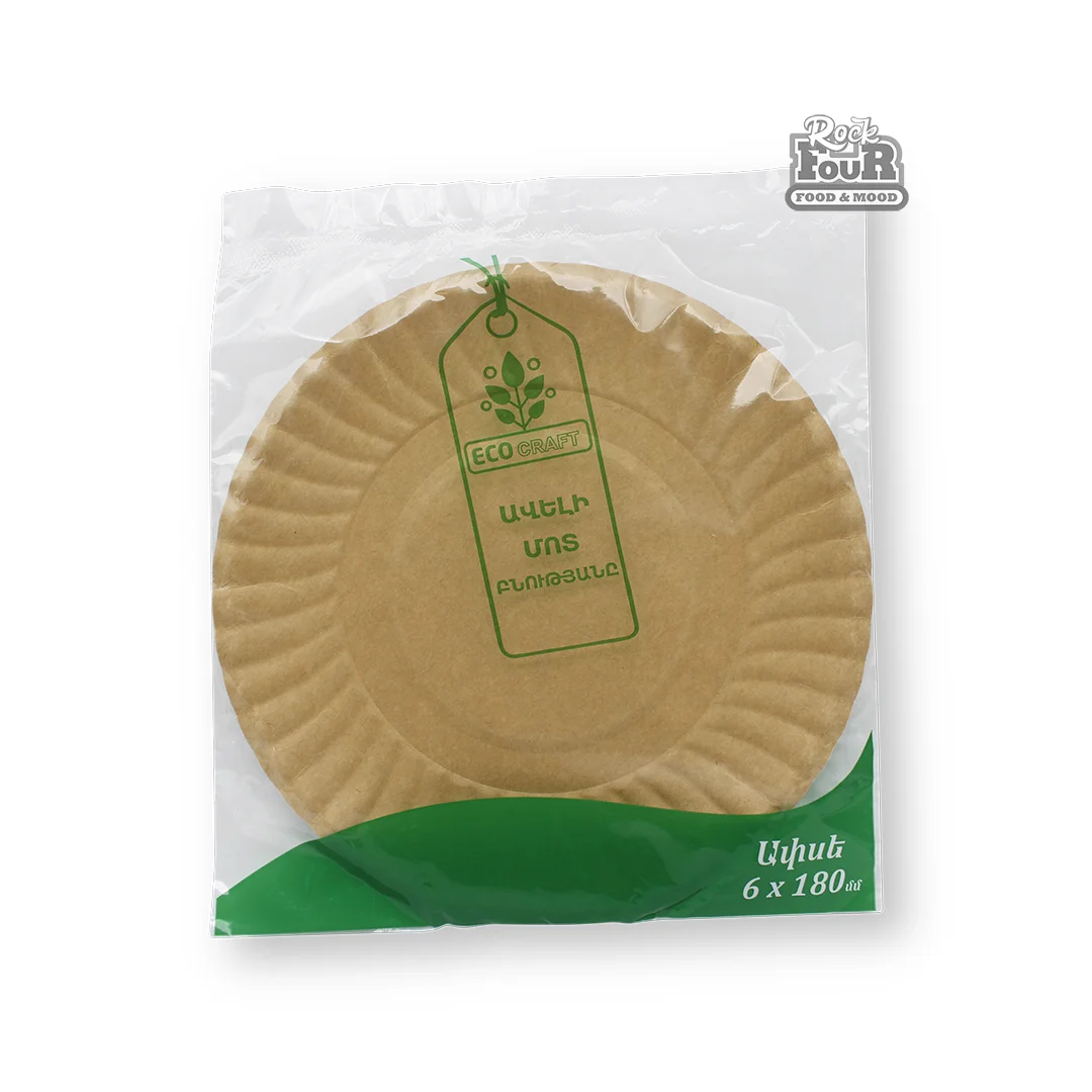 Disposable paper plates "Eco Craft" 6x180mm